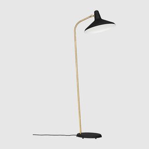 floor-standing lamp / classic / polished brass / halogen