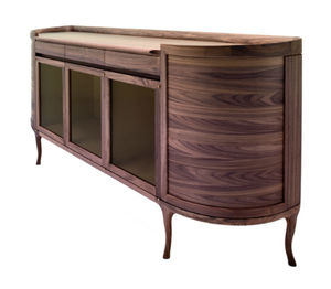 high sideboard / contemporary / cherrywood / American walnut
