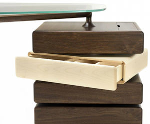 American walnut desk / contemporary / with storage / by Noé Duchaufour Lawrance