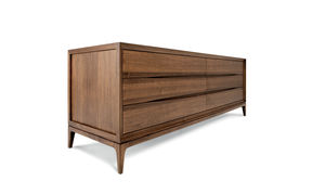 contemporary chest of drawers / walnut