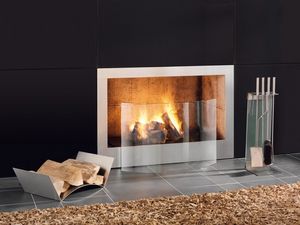 steel fireplace set