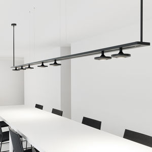 hanging light fixture / LED / linear / rectangular