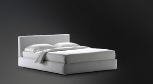double bed / contemporary / upholstered / with headboard