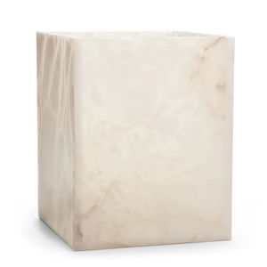alabaster waste paper basket