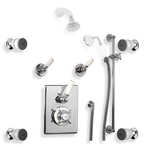 wall-mounted shower set / recessed wall / traditional / with fixed shower head