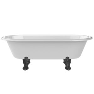 bathtub with legs / oval / marble / acrylic