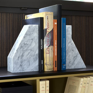 Carrara marble bookend