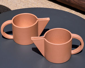 enameled sandstone flower pot