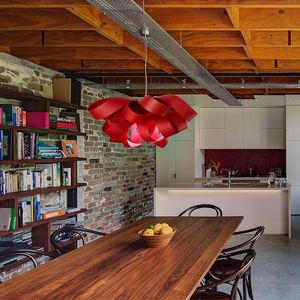 pendant lamp / original design / wooden / handmade