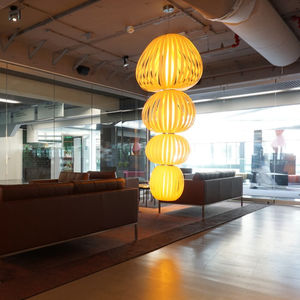 pendant lamp / original design / wooden / dimmable