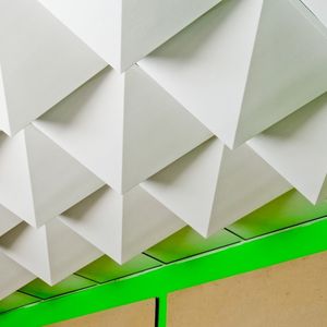 Cardboard suspended ceiling - CRYSTAL FOLDSCAPES - MIO - tile / three ...