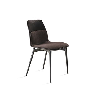 contemporary chair / upholstered / with armrests / fabric