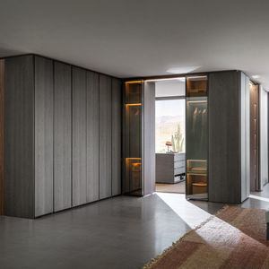 contemporary walk-in wardrobe