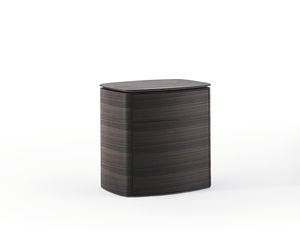contemporary bedside table / wooden / marble / rectangular