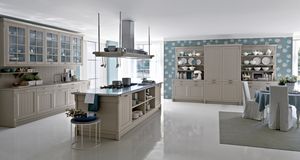 traditional kitchen / wooden / island / with handles