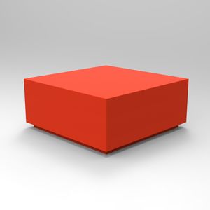 contemporary ottoman / fabric / square / indoor