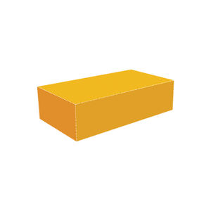 contemporary pouf / leather / rectangular / upholstered