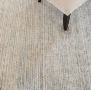 contemporary rug / striped / silk / bamboo