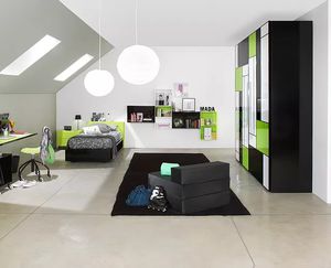 green children's bedroom furniture set
