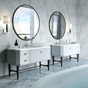 lacquered glass washbasin cabinet