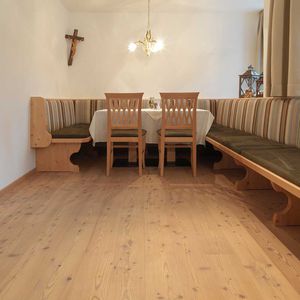 engineered parquet floor / glued / floating / larch