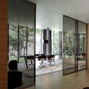 ceiling-mounted office divider