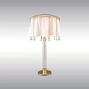 desk lamp / traditional / silk / brass
