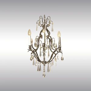 classic chandelier / crystal / brass / LED
