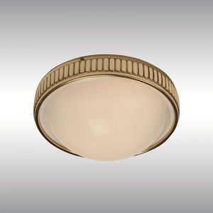 traditional wall light / brass / blown glass / LED
