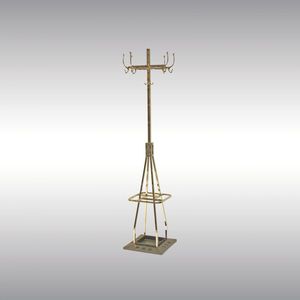 floor coat rack / traditional / brass / commercial
