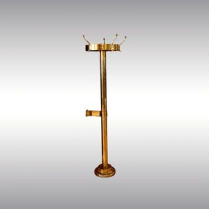 floor coat rack / traditional / brass / commercial