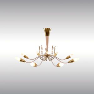 contemporary chandelier / crystal / wooden