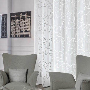 patterned sheer curtain fabric 1