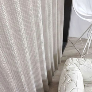 geometric pattern sheer curtain fabric 1