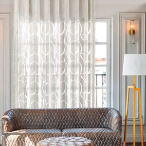 patterned sheer curtain fabric 1
