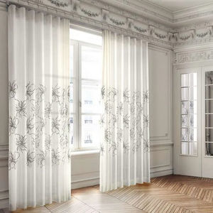 floral sheer curtain fabric 1