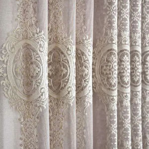 patterned sheer curtain fabric 1