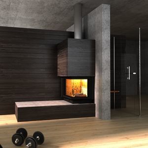 wood-burning fireplace