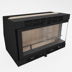 double-sided fireplace insert