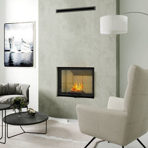 wood-burning fireplace