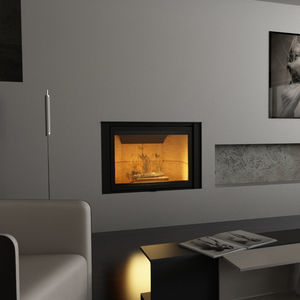 wood-burning fireplace