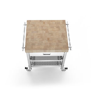 solid wood service trolley
