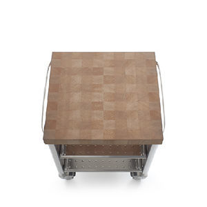 solid wood service trolley