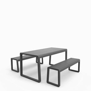 contemporary table and bench set 1