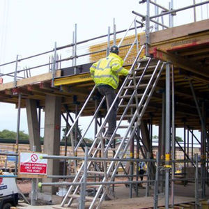 construction site staircase