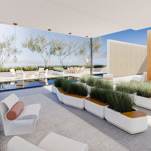contemporary garden bench
