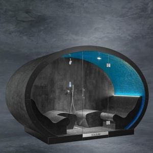 steam room with shower included
