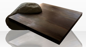 contemporary coffee table / stone / square