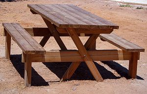 contemporary picnic table