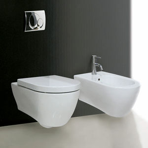 free-standing toilet / wall-hung / ceramic